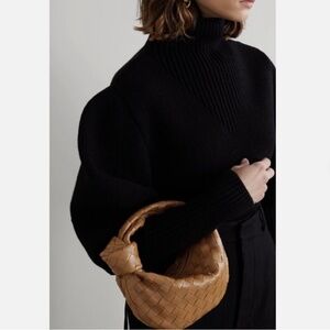 ★Org.$2800 Bottega Veneta Jodie mini knotted intrecciato leather tote Brown★